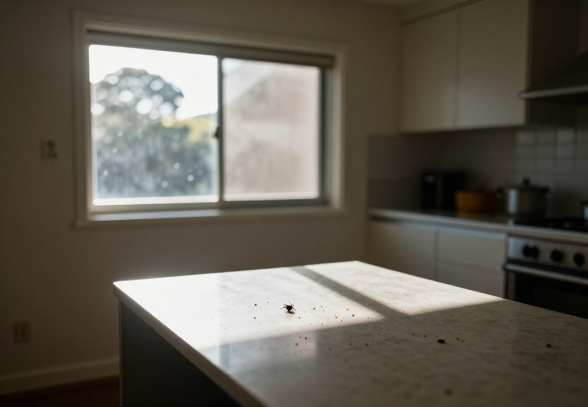 Rodent droppings in a Woolooware garage before treatment